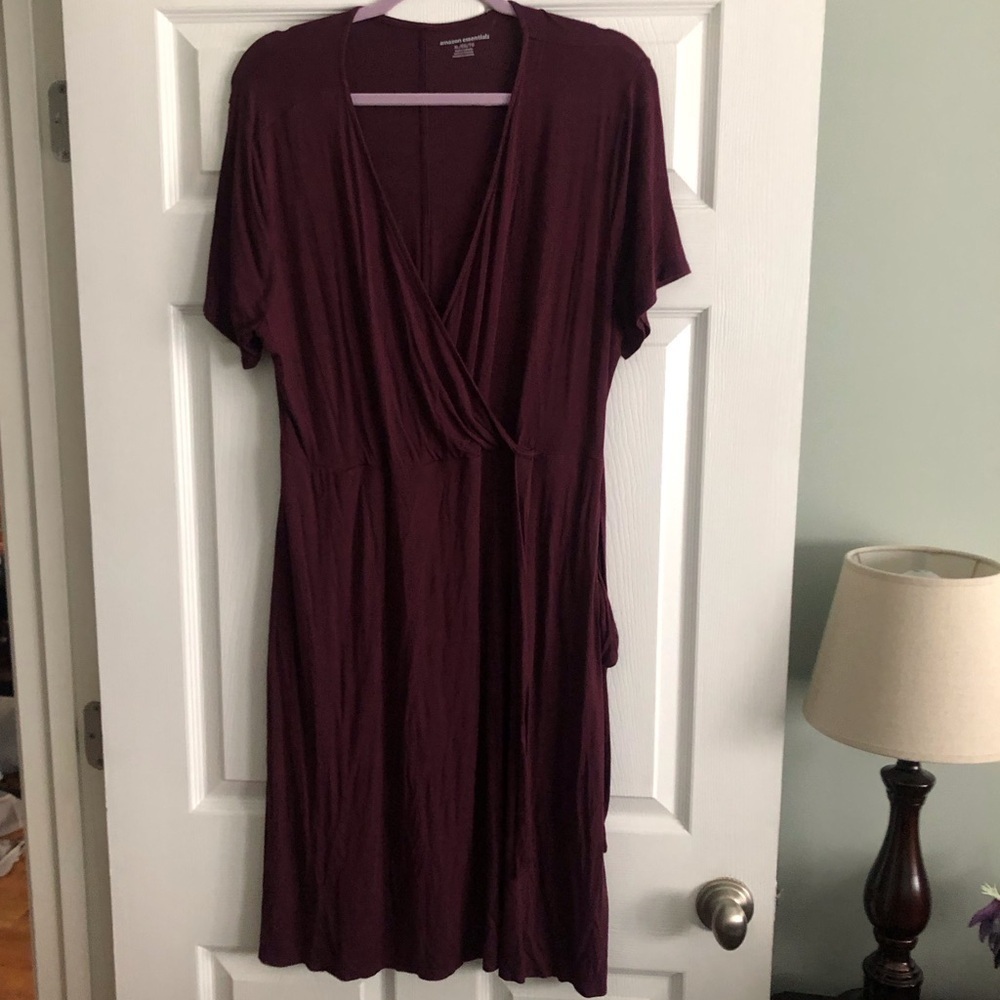 Amazon essentials jersey knit wrap dress in size XL